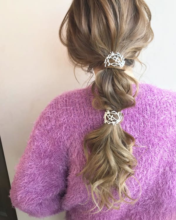 お花見におすすめの髪型《ロングヘアアレンジ》4