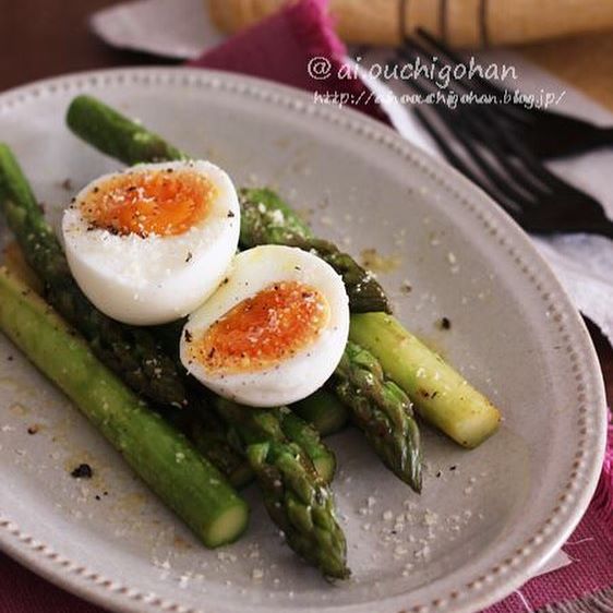 グラタンに！アスパラのオイル蒸しチーズ風味