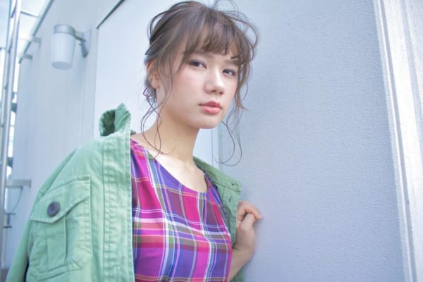 面長に似合うヘアアレンジ１４