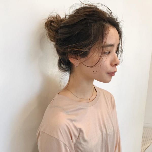 面長に似合うヘアアレンジ１７