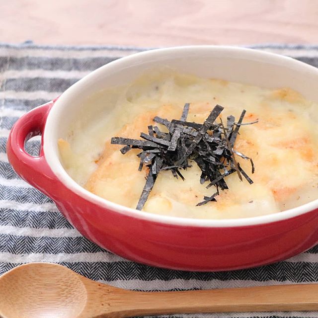 天ぷらの副菜におすすめ明太もちチーズグラタン