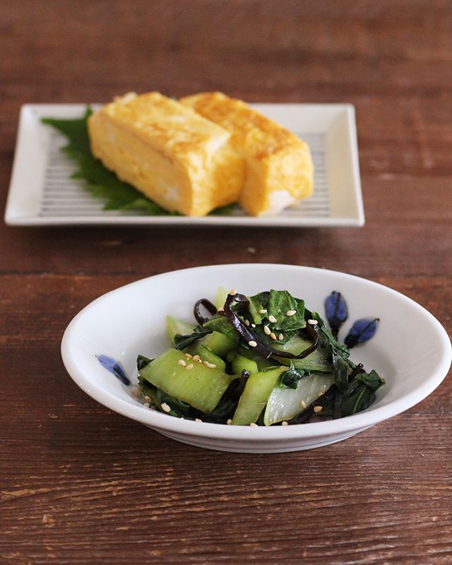 付け合わせに！チンゲン菜と塩昆布のごま油炒め