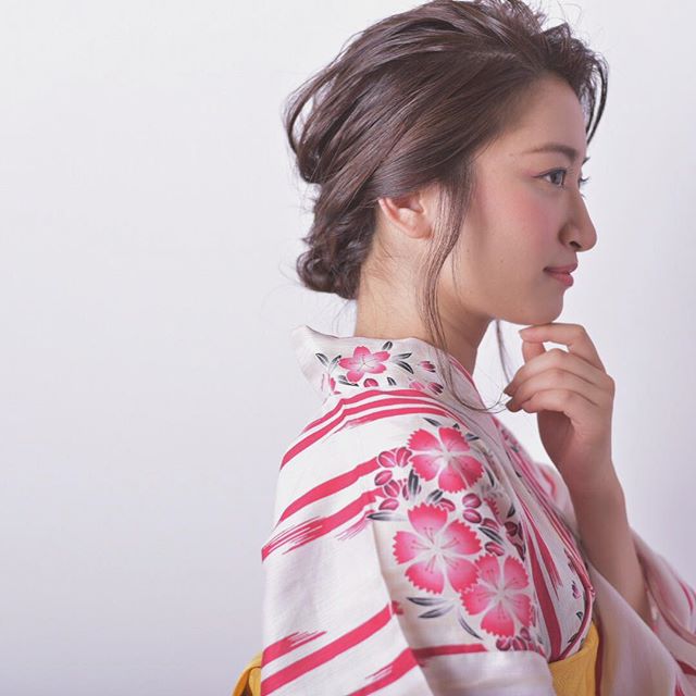 ミディアム浴衣ヘアアレンジ