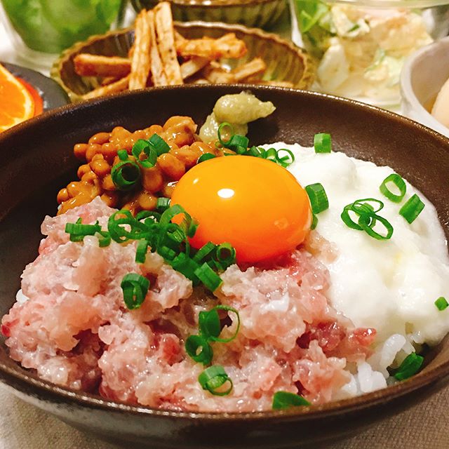 父の日は手料理で和食レシピを！納豆ネギトロ丼