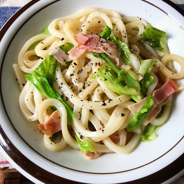 レンジで簡単！つゆ油うどん