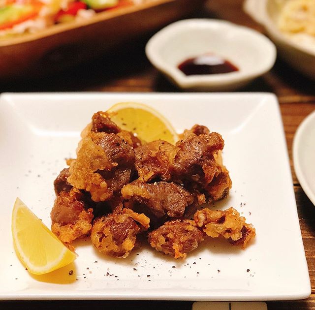 休日にまったりと居酒屋風に！砂肝の唐揚げ