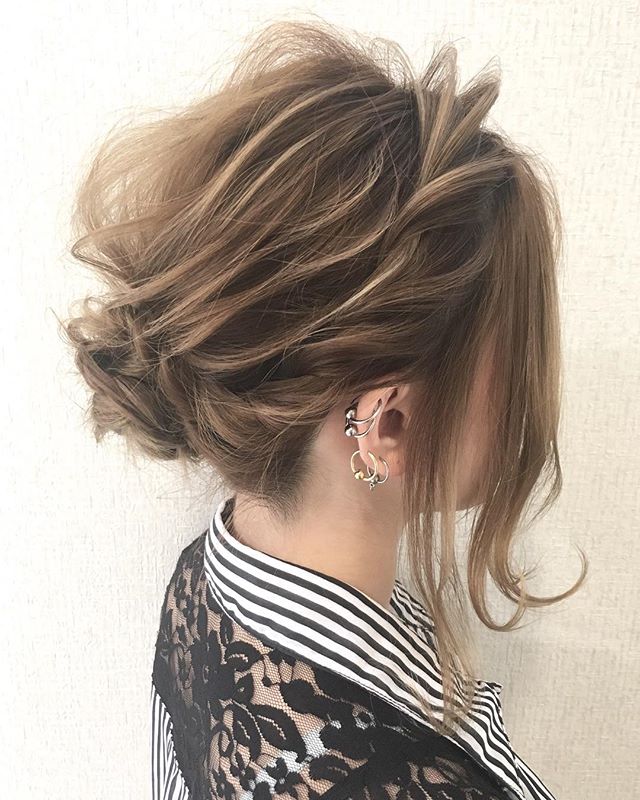 ロングの編み込み×オールアップヘアアレンジ