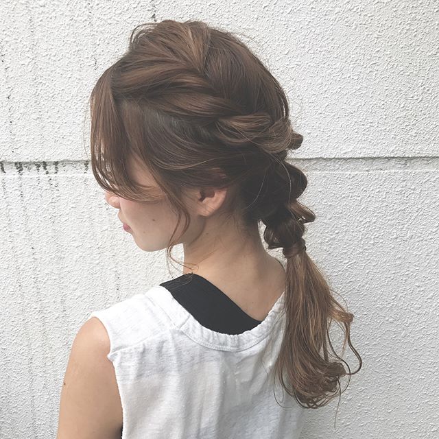 大人の編みおろしヘアアレンジ8