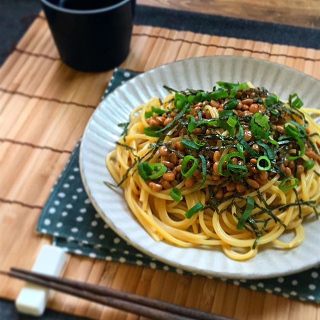 夏バテ予防に！納豆クリームパスタ