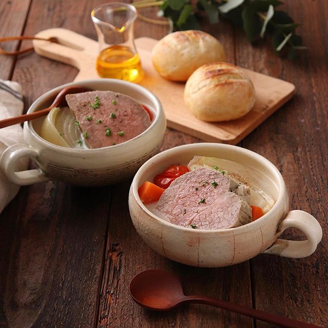 誕生日のメニューに！牛肉のメープル煮込みスープ