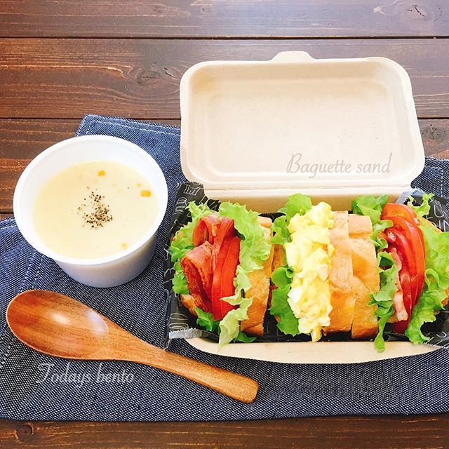 サンドイッチのお弁当☆人気レシピ《バゲット＆ベーグル》