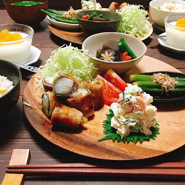 大量消費レシピ！みょうがと長芋と大葉の肉巻き