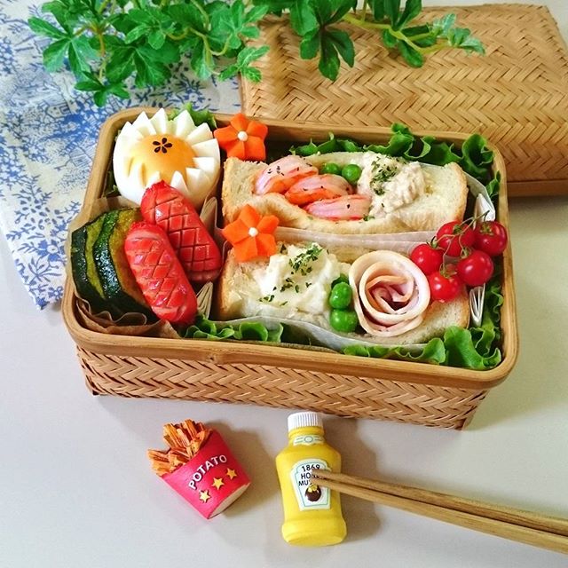 サンドイッチのお弁当☆人気レシピ《野菜サンド》2