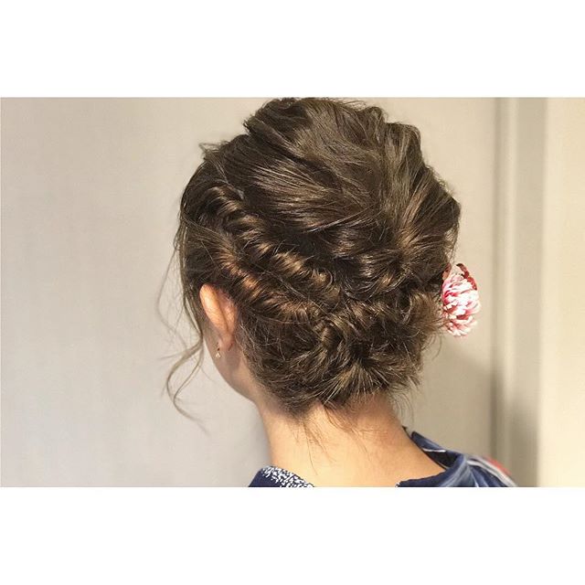 後ろ姿も可愛い！浴衣ボブヘアアレンジ