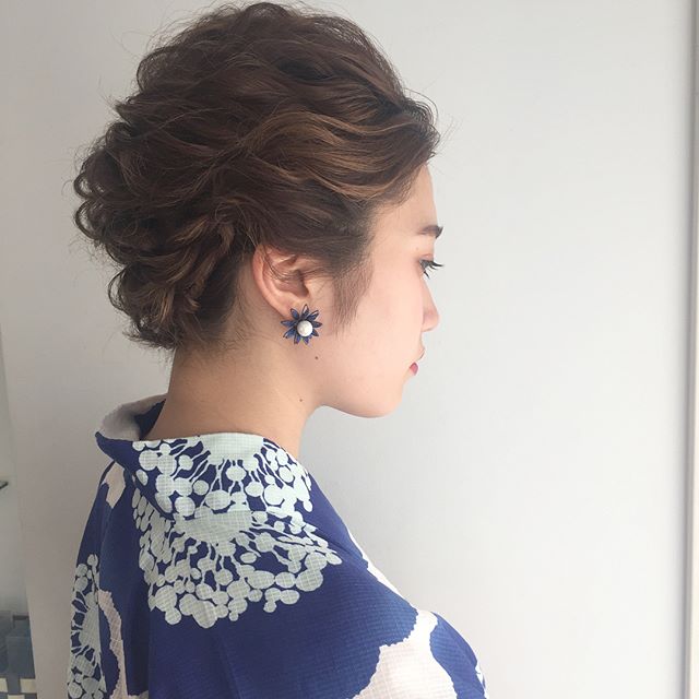 大人のオールアップ浴衣ヘアアレンジ