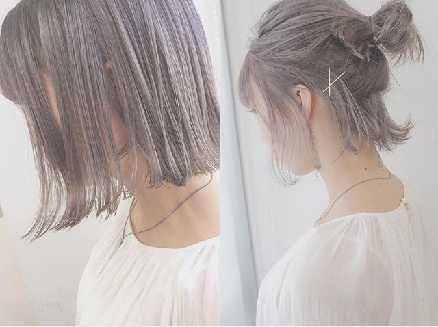 夏のボブヘアアレンジ《ハーフアップお団子》3