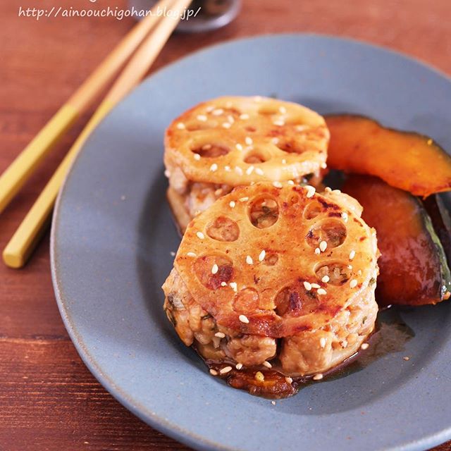 大量消費！豚こまでわさポンれんこんの挟み焼き