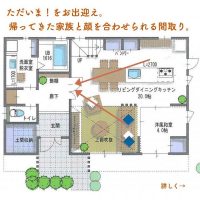 ただいま！をお出迎え。帰ってきた家族と顔を合わせられる間取り