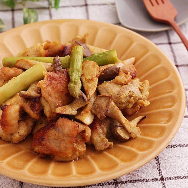 お弁当に！鶏肉とアスパラのコク旨カレーマヨ焼き