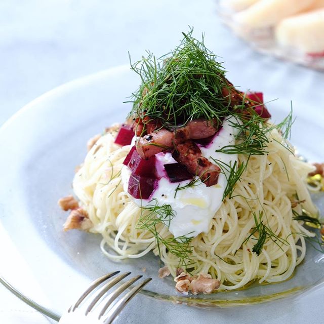 夏の簡単レシピ！ビーツとヨーグルトの冷製パスタ