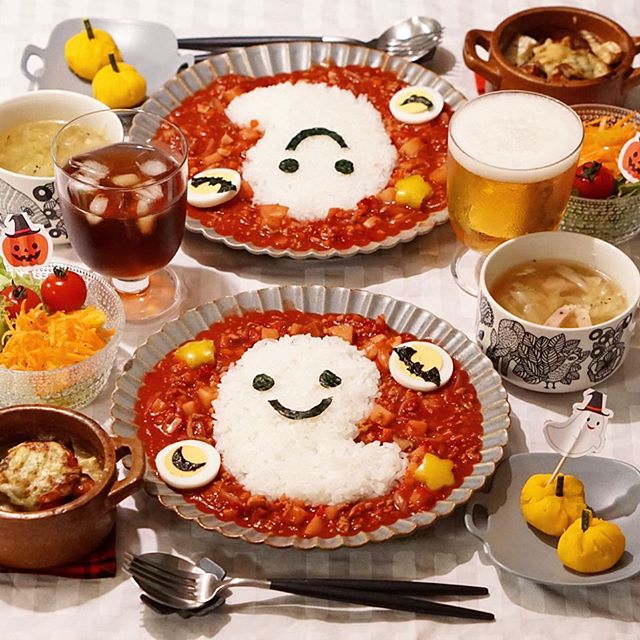 おばけカレーでハロウィンパーティー