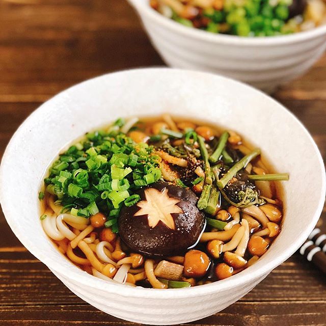 日本の家庭料理に！簡単な山菜うどん