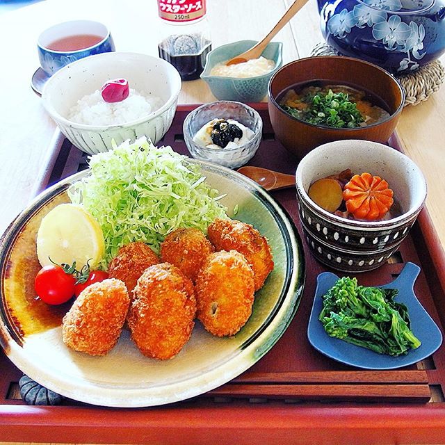 彼氏に手料理！和食のカキフライ