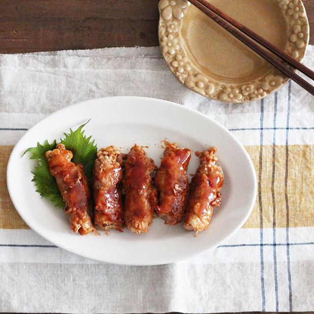 早い簡単なレシピ！お弁当にえのきの肉巻き