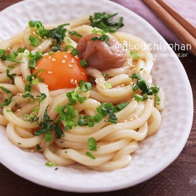 レンジで簡単！さっぱり梅うどん