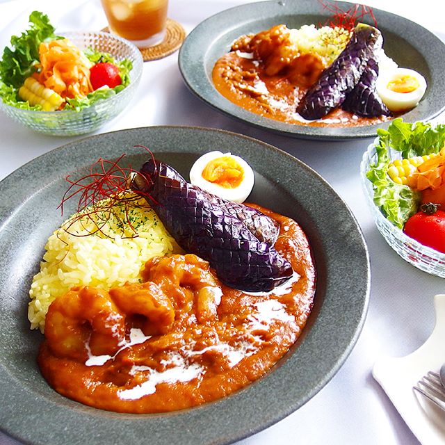 エビとなすのココナッツミルクカレー