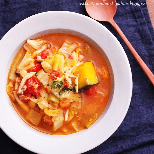 缶詰が便利！ツナトマトスープ