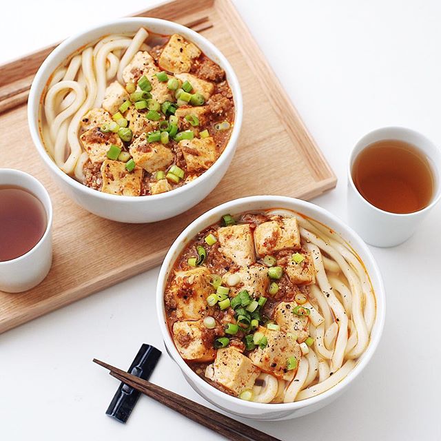 おすすめの夕飯レシピ。簡単麻婆うどん