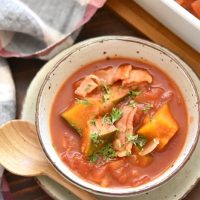 【連載】冷凍保存も可能で重宝する！レンジで作るかぼちゃのトマト煮込み