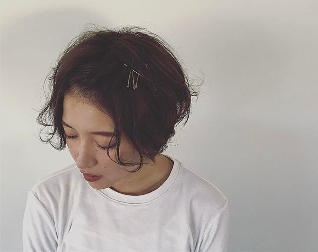 ショートヘアと簡単ヘアピンアレンジ