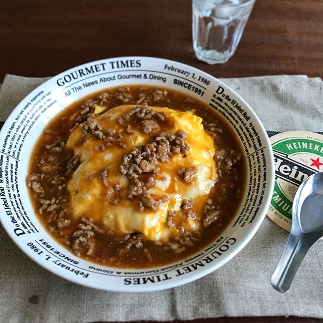 フライパン1つでできる中華。肉味噌天津飯