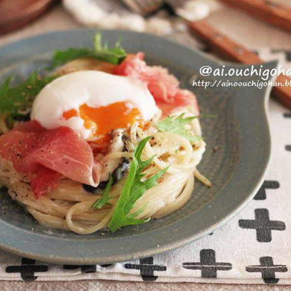 美味しい料理！カルボナーラ風パスタ