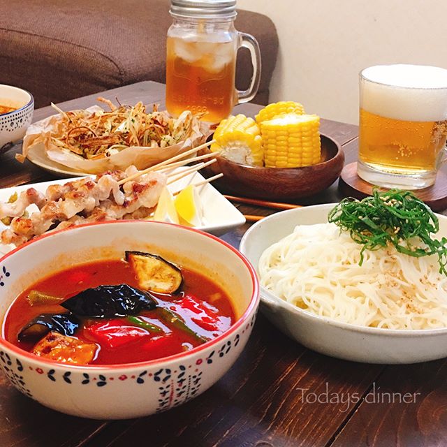 ランチに！野菜を食べるカレーつけ麺