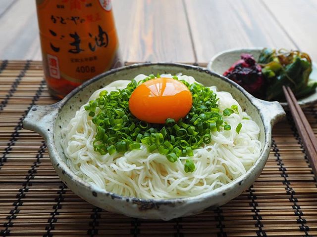 美味しいアレンジ料理！ごま油そうめん