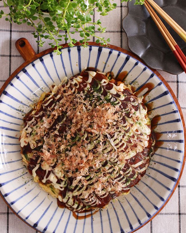 食感が楽しい！そうめんのお好み焼き