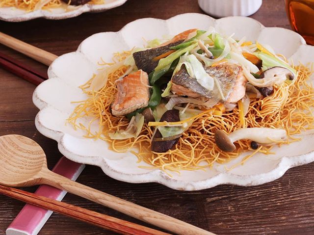 ちゃんちゃん焼きのせ「皿うどん」