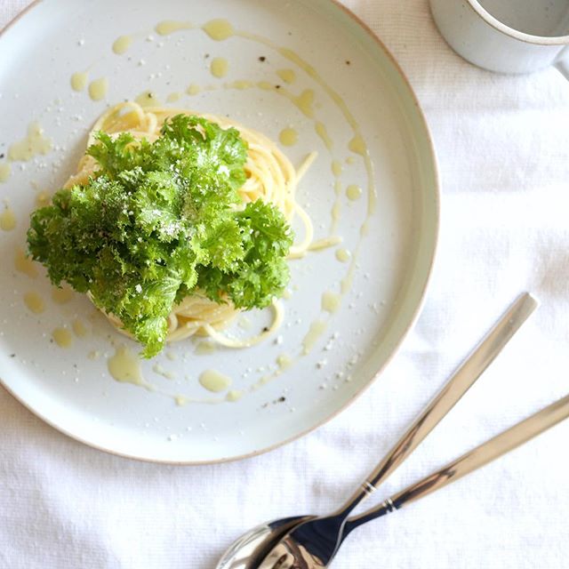 わさび菜でさっぱり！簡単サラダパスタ