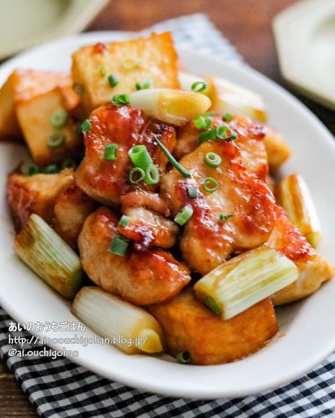 鶏むね肉のねぎま風照り焼き