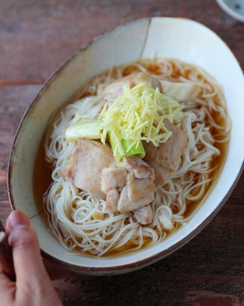 生姜のせ鶏南蛮そうめん