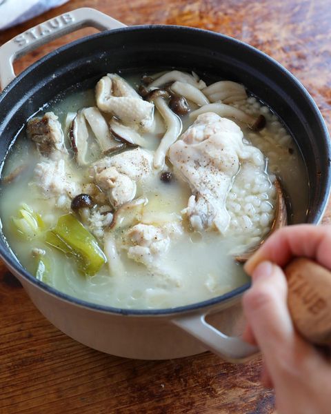 きのこの参鶏湯風スープ