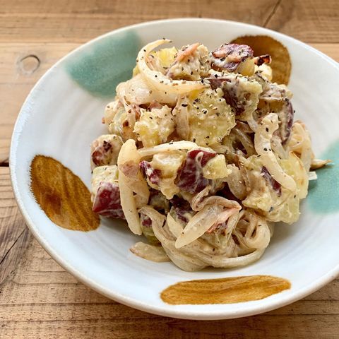 食べ応え抜群のさつまいもサラダ