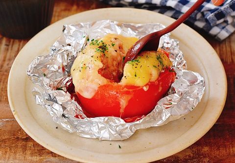 トマトと鶏のチーズホイル焼き