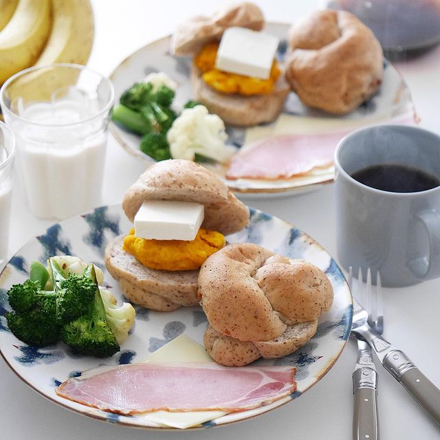 かぼちゃとクリームチーズ＆ハムチーズサンド