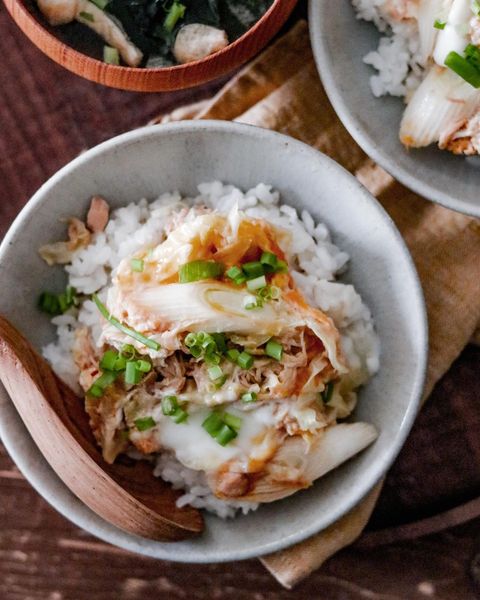ツナを使ったヘルシー卵とじ丼
