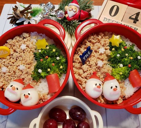 クリスマスは子供が食べやすいそぼろ弁当に！