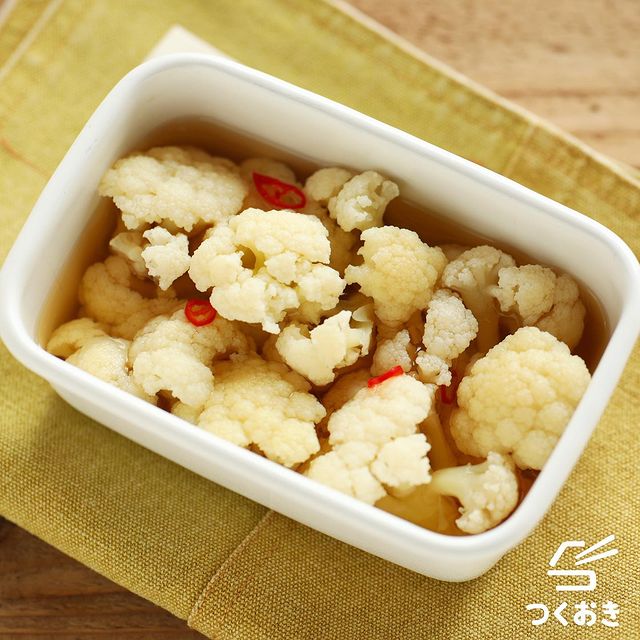 食感も良いカリフラワーの和風ピクルス